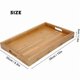 thumbnail image 2 of Bamboo Serving Tray, Rectangular Display Wood Afternoon Tea Tray With Handles For Kitchen Party Dinner Snack, 2 of 5
