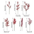thumbnail image 6 of Selrti Artificial Red Berry Pick Christmas Holly Berries Stem Faux Plants Foam Berries Branch Xmas Holiday Wedding Party Home Decoration, 6 of 8