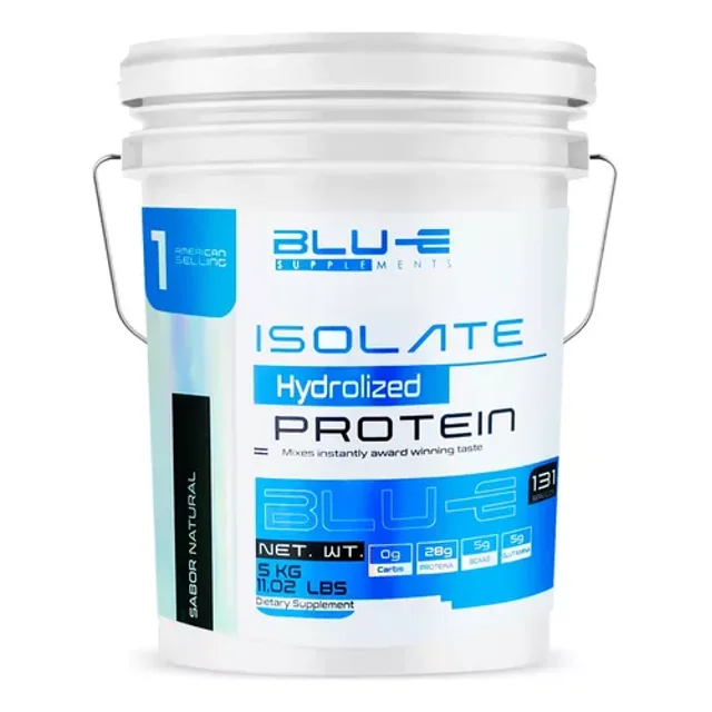 Proteína Whey Hidrolizada Isolate Blu-e De 5Kg Para 131 Servicios Sabor Natural