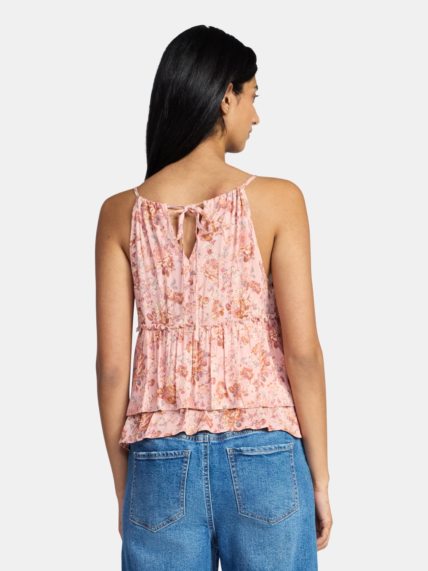 Madden NYC Women's Sleeveless Tiered Tank Top, Sizes XXS-XXL