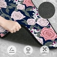 Noikeo Rose Flowers for 4Piece Floor Mats, Custom Fit Car Mats All