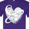 thumbnail image 4 of Inktastic Lung Cancer Awareness White Ribbon Around Heart T-Shirt, 4 of 5