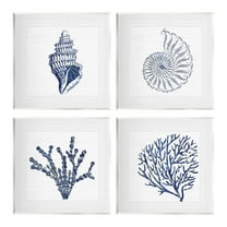 Stupell Industries Minimal Blue Sea Life Animals & Insects Painting Unframed Art Print Wall Art, 12 x 12