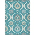 thumbnail image 2 of Addison Rugs Chantille Indoor/Outdoor Transitional Medallions Teal Washable Rectangle Rug, 2'6" x 3'10", 2 of 6