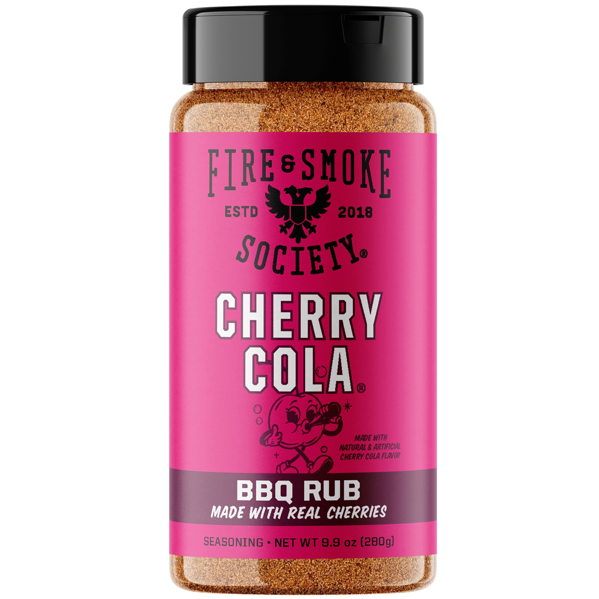 Fire & Smoke Society Cherry Cola BBQ Rub, Grill Seasoning, 9.9 oz Mixed Spices & Seasonings