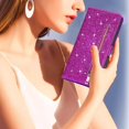 thumbnail image 4 of Case for FOXDOCK Samsung Galaxy Z Fold3 5G Glitter Zipper Wallet Case with Short Hand Strap, 4 of 4