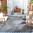thumbnail image 3 of SAFAVIEH Courtyard Delbet Medallion Indoor/Outdoor Area Rug, Black/Ivory, 8' x 11', 3 of 10