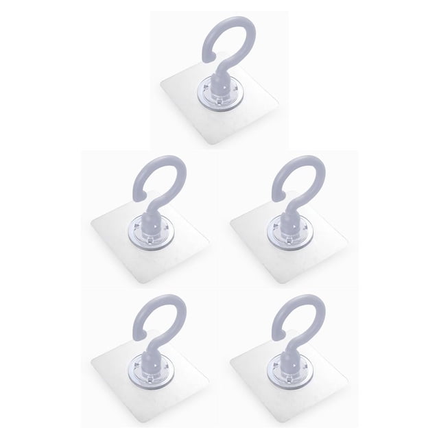 Cateissary Gancho giratorio de montaje en pared Organizador de suspensión de almacenamiento de cocina en el techo Blanco Gris 5piezas Cateissary CBP227266