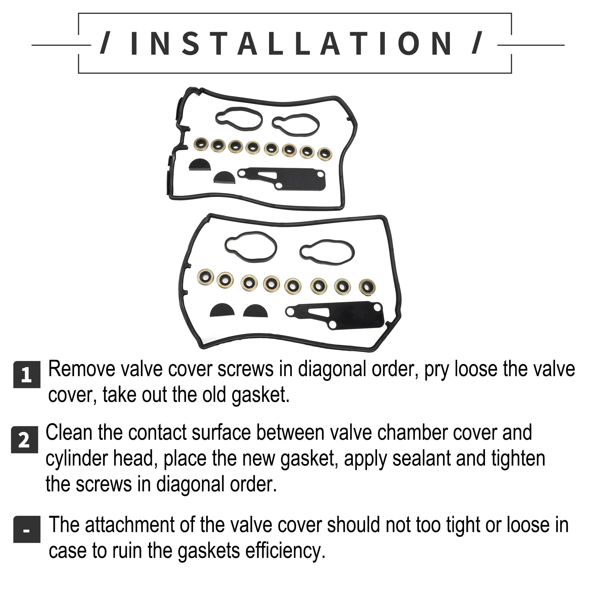 Unique Bargains Valve Cover Gasket No.13272AA094 For Subaru Impreza WRX 2.0L Turbo 02-05 Cylinder Head Valve Seal Gasket
