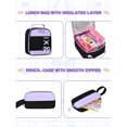 thumbnail image 6 of 3-Piece Large Capacity Backpack Set with Lunch Bag and Pencil Case, Waterproof Laptop Bookbag for Travel and Daily Commute, Lightweight Computer Daypack for Men Women, Great for Work Weekend Trips, 6 of 8