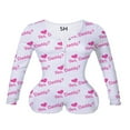 thumbnail image 2 of Women V-Neck Bodycon Bodysuit Button Sleepwear Jumpsuit Shorts Rompers, 2 of 3