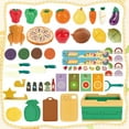 thumbnail image 3 of Play Food Sets -Play Kitchen Accessories Toy Food for Toddler, Fake Food Toys with Foldable Fruit Basket, Pretend Food for Boys & Girls, 3 of 7