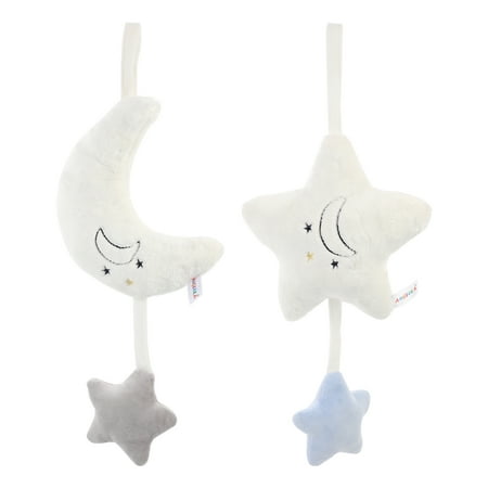 

Hemoton 2pcs Baby Stroller Cartoon Plush Pendants Plush Toys Hanging Ornaments (White)