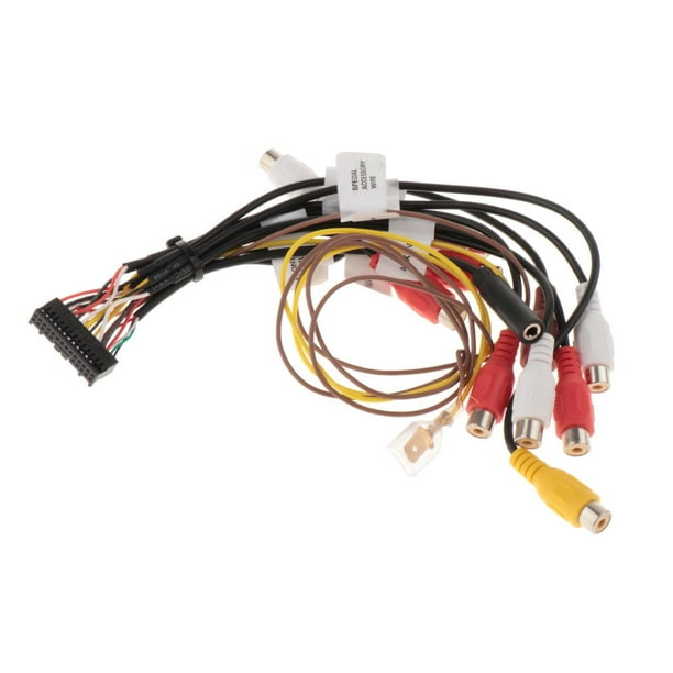 Cable RCA para audio y vídeo de coche, arnés RCA de 24 pines para Avicw8400NEX CDP18 Avicw8500NEX
