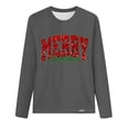 thumbnail image 4 of Christmas Sweatshirts for Women Plus Size Crew Neck Pullover Tops Casual Loose Cute Graphic Long Sleeve Shirt (Gray S), 4 of 4