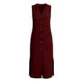 thumbnail image 3 of Bosfbaoi Dresses for Women Linen Blend Sleeveless Maxi Dress V-Neck Button Down Womens Dresses with Pockets and Side Slit Summer Dresses for Women 2026, 3 of 9