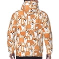 thumbnail image 7 of Sikiie Corgi Animal Men's Hoodie, Essentials Hoodie, Sweatshirt, Pullover Hooded Sweatshirt for Men-X-Large, 7 of 7