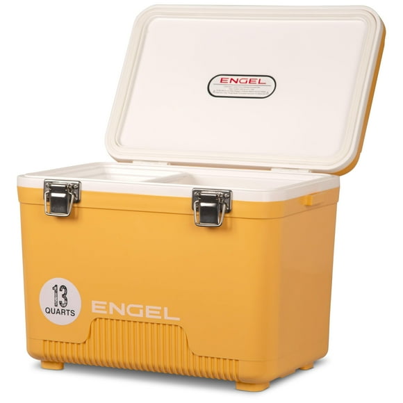 Engel UC13 refrigerador seco hermético a prueba de fugas de 13 cuartos y lonchera pequeña de carcasa dura para hombres y mujeres en mango helado