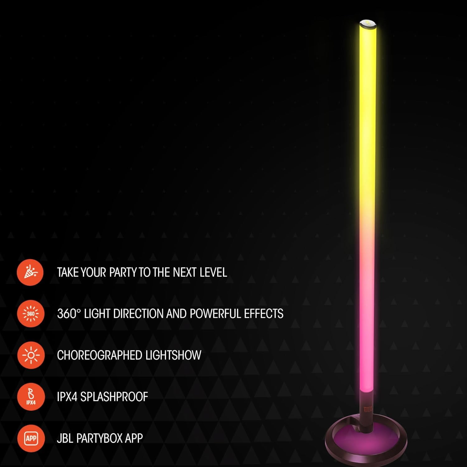 JBL PartyLight Stick - Bluetooth party light stick - Black