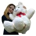 thumbnail image 5 of American Made Giant White Teddy Bear 36 Inch Soft 3 Foot Teddybear Made in USA, 5 of 5