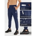 thumbnail image 3 of Men's Joggers Pants Athletic Workout Track Running Gym Lightweight Quick Dry Tapered Jogger Zipper Pockets XXL, 3 of 5