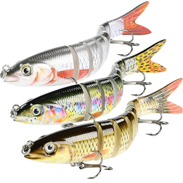 3pcs Fishing Lures Multi Jointed 10cm 10g Fake Hard Bait Long Casting  Simulation Lures Bait For Freshwater Saltwater 