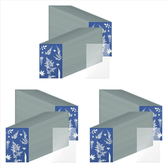 183Pcs Sun Print Paper Cyanotype Paper Kit,Solar Drawing Paper Sensitivity Sun Print Nature Printing Paper(5.9X3.9 Inch),180 sheets x solar printing paper 3 sheet x acrylic plate,Blue