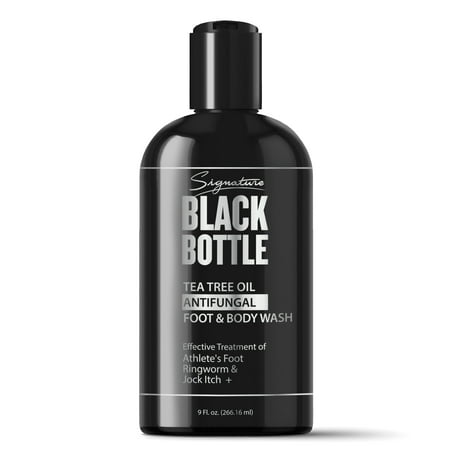 Black Bottle Antifungal Soap w/ Tea Tree Oil & Active Ingredient Proven Clinically Effective for Jock Itch, Athletes Foot, & Ringworm Treatment. (2 Bottles) Helps Fight Body Acne, Odor & (Best Antifungal Powder For Ringworm)