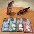 thumbnail image 2 of Para iphone 11 12 Mini Pro Max 12Pro Funda CNY 3D Lucky Rabbit Gradient Glitter Brillante Chapado TPU Soporte Cubierta, 2 of 4