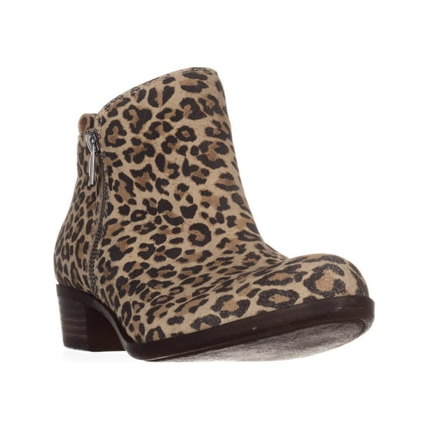 Lucky Brand - Womens Lucky Brand Basel Side Zip Ankle Boots, Natural Leopard - Walmart.com 