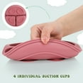 thumbnail image 5 of Armscye 3 Pack Suction Toddlers Plates with Lids and Utensils, Divided Suction Plates for Baby,100% Food Grade Silicone Baby Plates, Safe Grip Dishes for Toddlers Self Feeding Training, 5 of 8