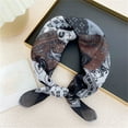 thumbnail image 2 of WREESH Womens Elegant Hair Scarf Fashion Small Silk Scarf Headbands Hairbands Printed Scarf Decorative Neck Scarf Brown, 2 of 3