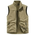 thumbnail image 1 of LOVZFMLL Jackets for Men's Work Clothes Jacket Solid Color Stand Collar Multiple Pockets Outdoor Sports Photography Leisure Coat, 1 of 3