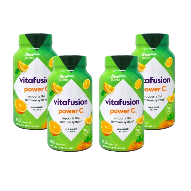 Vitaminas en gomitas Vitafusion Power C para adultos, 150 unidades x 4