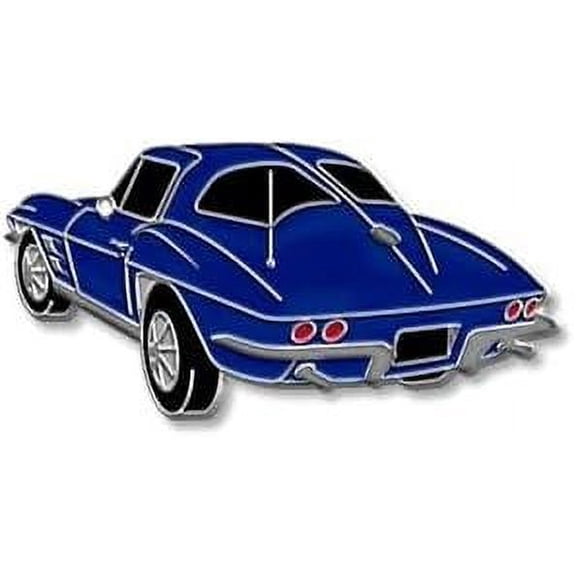 1963 Chevrolet Corvette Stingray Split Window Enamel Pin - C2 Lapel Pin - Officially Licensed by GM Blue
