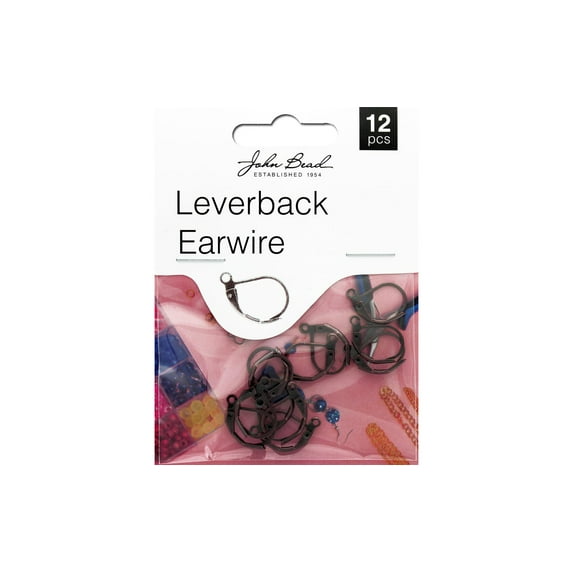 John Bead MHF Earwire Leverback 15mm A Copper 12pc