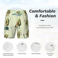 thumbnail image 6 of Picia Avocado for Exercise pattern Mens Swim Trunks with Compression Liner Stretch Beach Shorts Quick Dry with Zipper Pockets No-Chafing Board Shorts-Small, 6 of 9