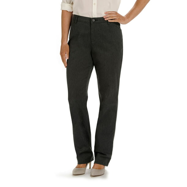Lee Women's Relaxed Fit All Day Straight Leg Pants - Charcoal - Petite  Sizes, Charcoal Heather, 14 Petite - Walmart.com