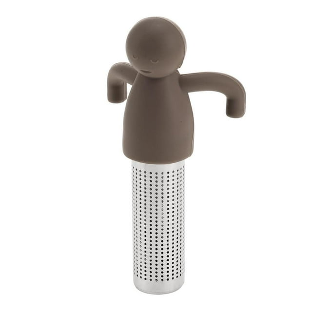 Infuseur à Thé pour Thé en Vrac, Passoire en Acier Inoxydable en Forme Humaine Mignonne avec Maille Fine et Poignée en Silicone, Boule de Thé Réutilisable pour Tasses, Tasses, Théières