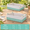 Mint Green, variant on Mint Green Wicker Paper Rope Decorative Storage Basket with Wooden Handles