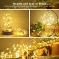thumbnail image 4 of YEOLEH Led Fairy Lights Battery Operated String Lights Silver Wire, Total 160FT 480 LED Battery Lights IP65 Waterproof for Xmas Patio Outdoor Room Decor,Warm White,4 Pack, 4 of 8