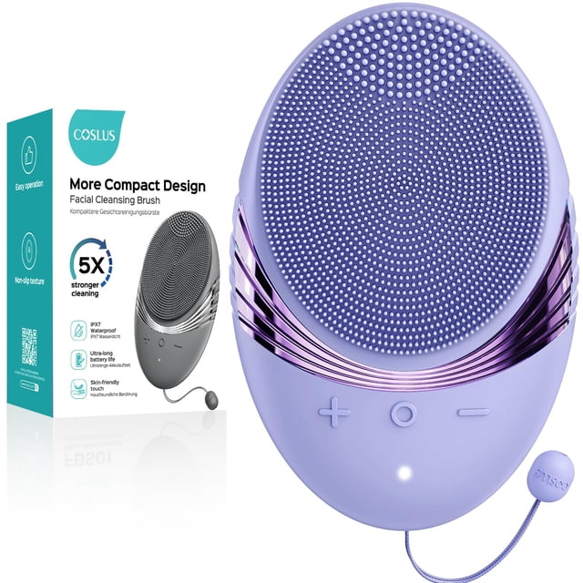 Cepillo de limpieza facial COSLUS portátil de silicona impermeable