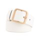 thumbnail image 5 of Cinturón de cuero PU Qarigey para mujer hebilla cuadrada 90cm Oro blanco, 5 of 6