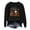 Black, variant on Halloween Sweatshirts Women Shirt: Dancing Skeleton Sweaters Spooky Season Crewneck Pullover Tops (Green, M)