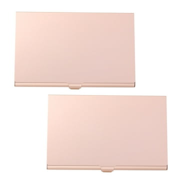 Co Worker Gift Metal Case Business Organizer Portable Name Card Holder Carry 2 Pcs