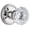 Bright Chrome, variant on Grandeur 812762 Georgetown Solid Brass Rose Passage Door Knob Set - Grey