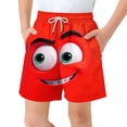 thumbnail image 1 of Pantalones cortos de bolsillo para niños con cordón elástico estampado casual traje de baño pantalones de cinco puntos, 1 of 8