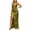 Army Green, variant on Women's Satin Cami Maxi Dress Spaghetti Strap High Side Slit Bodycon Party Wedding Guest Gown