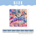 thumbnail image 2 of 10 Inch Wall Clock Battery Operated Square Clock for Office, Kitchen, Outdoor, Living Room,Unicorn and Rainbow Pink Attractive, 2 of 4