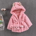 thumbnail image 2 of Vedolay Suit Jacket Toddler Girl's Fall Ruffle Trim Zip Up Long Sleeve Outerwear,Pink 18-24 Months, 2 of 3